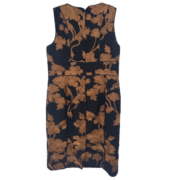 Carlisle Collection Black gold Floral Sleeveless Dress Imperial Size 16  womens - Picture 4 of 6